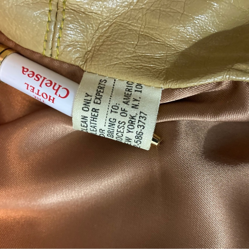 Vintage Leather Jacket, Cabretta Glove Leather, Tan Coat - Picture 13 of 13